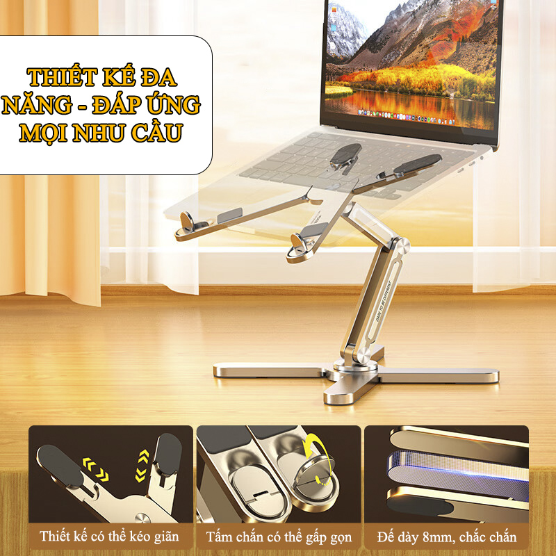 Tại Sao Bạn Nên Mua Giá Đỡ Laptop Một Chân Xoay 360 Độ Hợp Kim Nhôm Cao Cấp Nâng Cao Laptop Macbook Máy Tính Bảng - MCHOSE N86 Tại Khosivn?