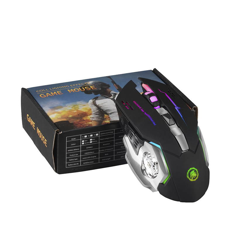 Địa Chỉ Mua Sỉ Chuột Gaming Không Dây Kết Nối Bluetooth 2.4G LED RGB 3200DPI Chơi Game, Chuột Văn Phòng T2 Tại TPHCM - Khosivn.com