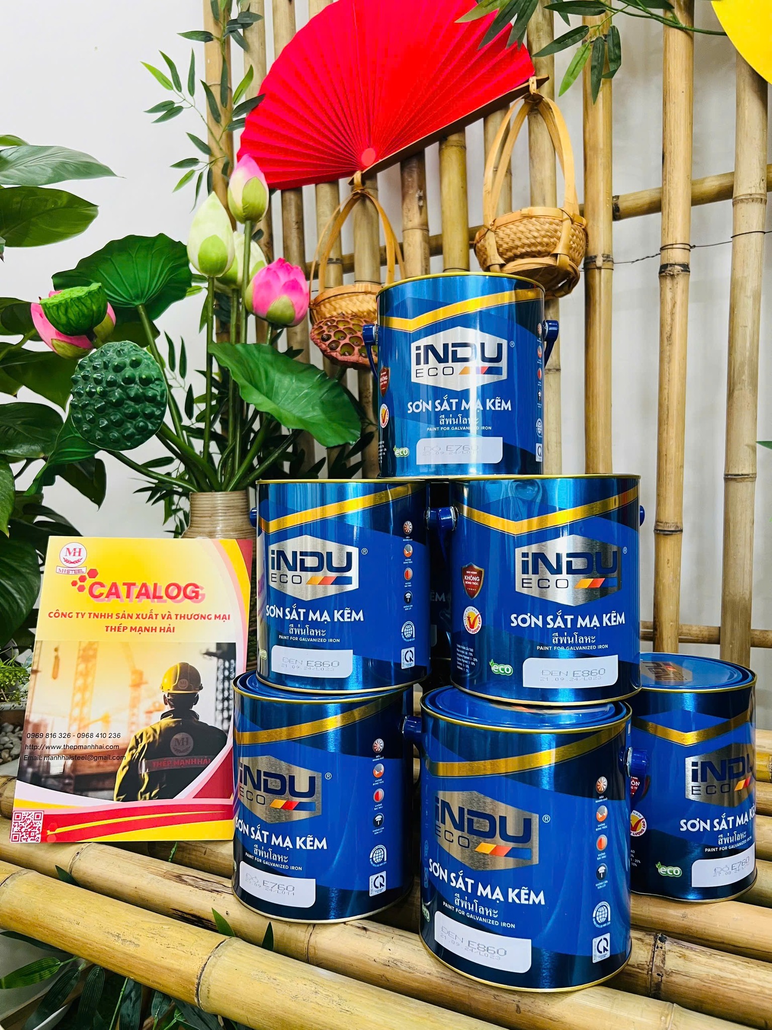 Sơn sắt mạ kẽm INDU - THÉP MẠNH HẢI