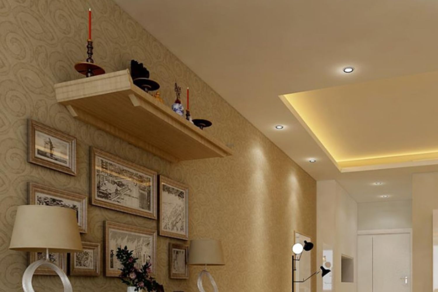 Bố trí ban thờ nhỏ gọn, hiện đại trong nhà