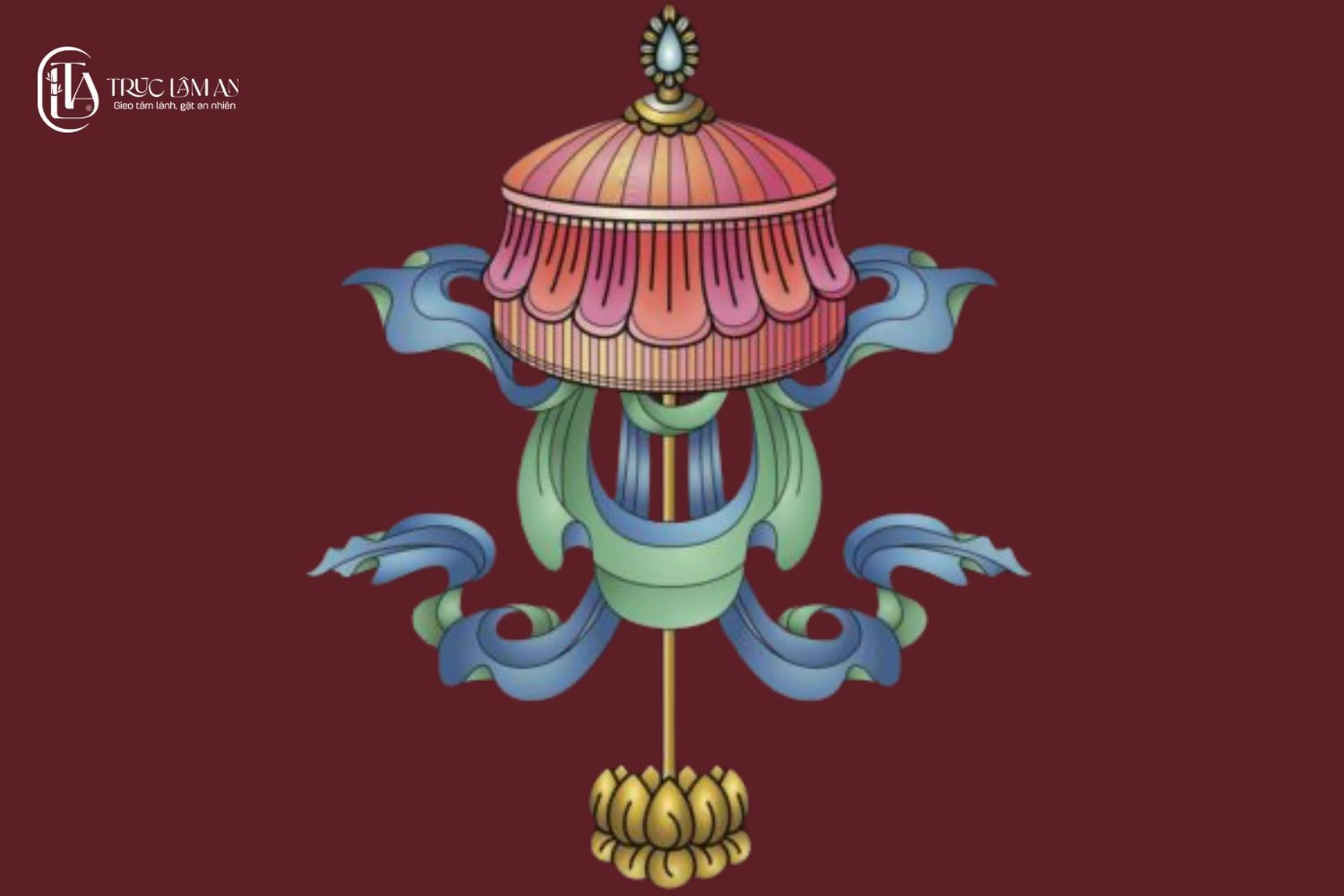 Chattra (Cái lọng) là một trong 8 biểu tượng linh thiêng và ý nghĩa của Phật giáo