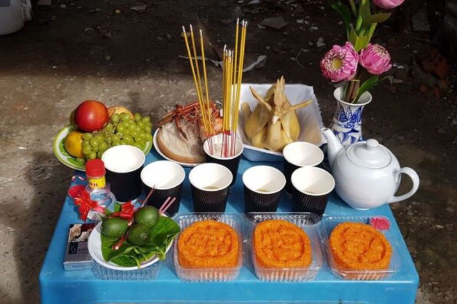 Quy trình chi tiết bày mâm cúng động thổ