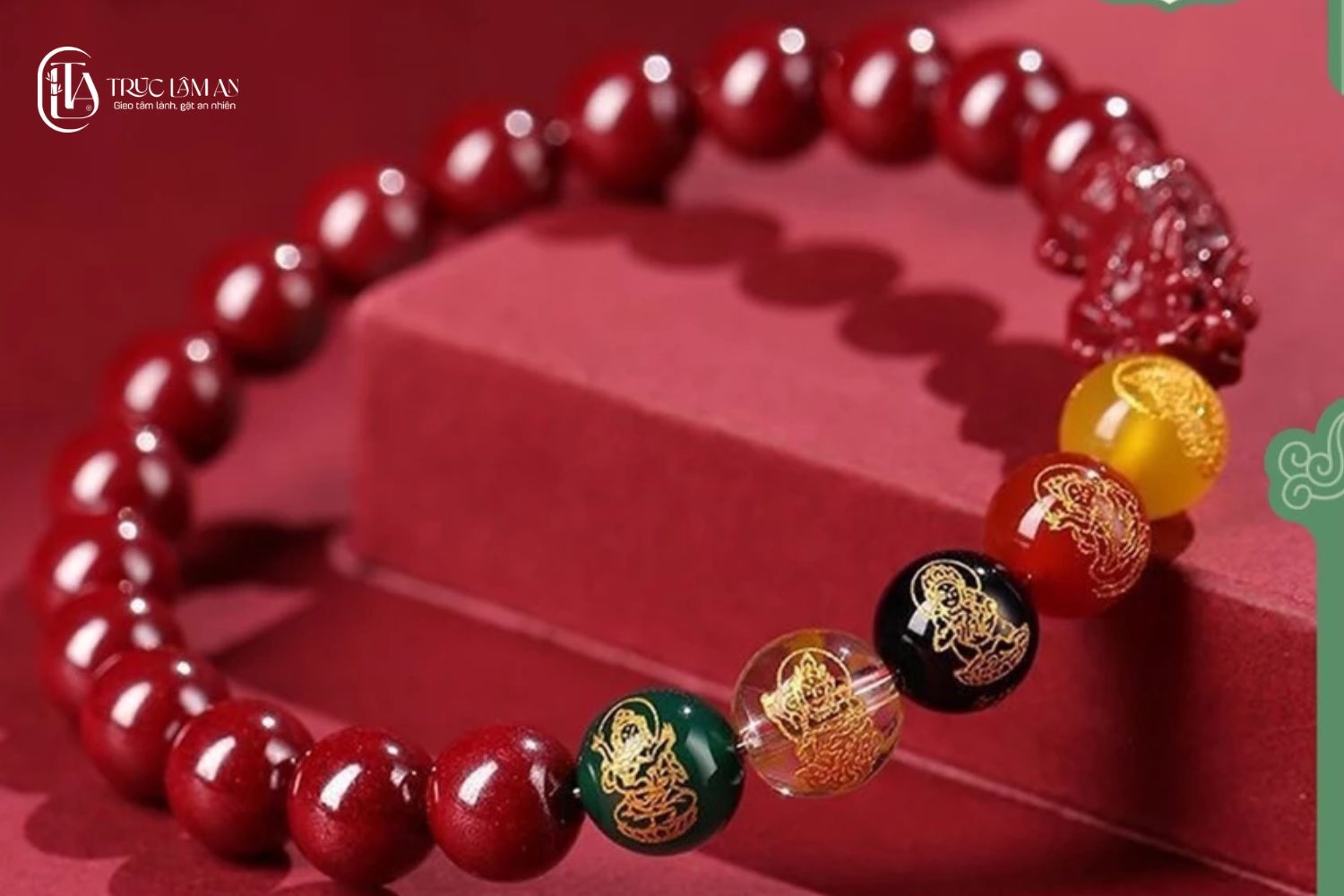 Vòng Tay Chu Sa Tỳ Hưu Ngũ Lộ Tài Thần hỗ trợ mang lại may mắn, hanh thông và thịnh vượng