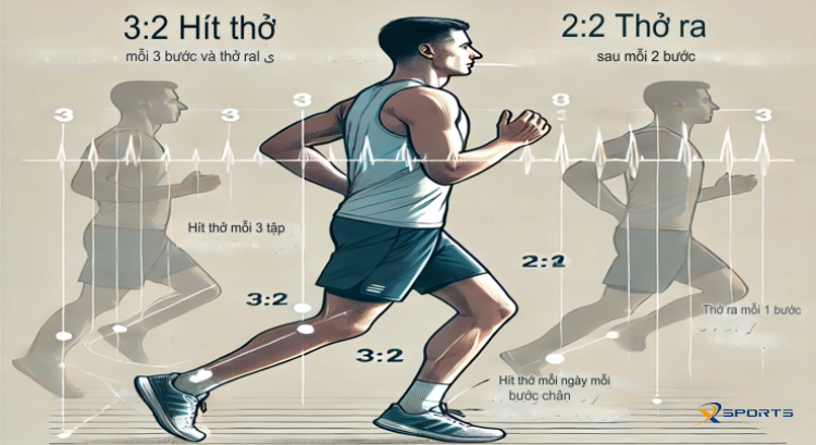 Duy trì nhịp thở nhịp nhàng theo nhịp chân