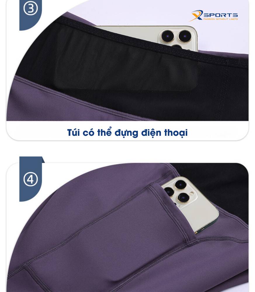 túi đựng điện thọi của quần chạy bộ nữ Lego MS315