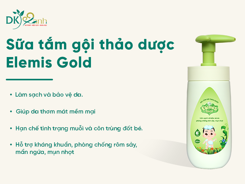 Sữa tắm gội thảo dược elemis gold