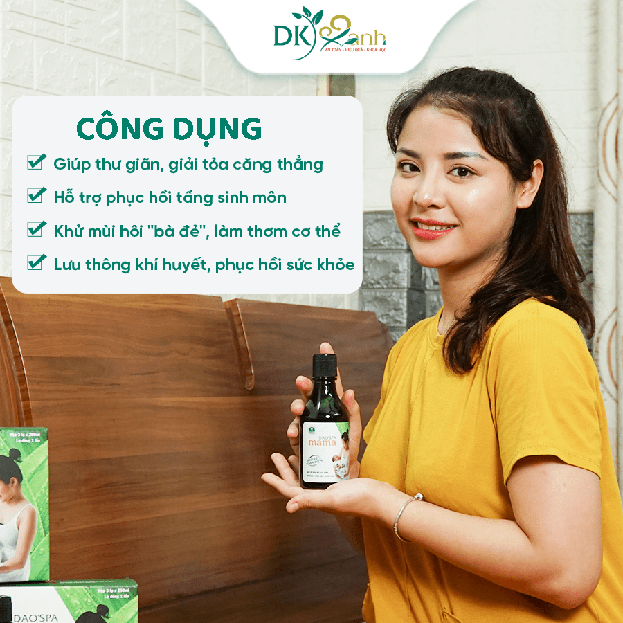 Xông tắm cùng Dao’spa mama giúp cơ thể phục hồi nhanh chóng
