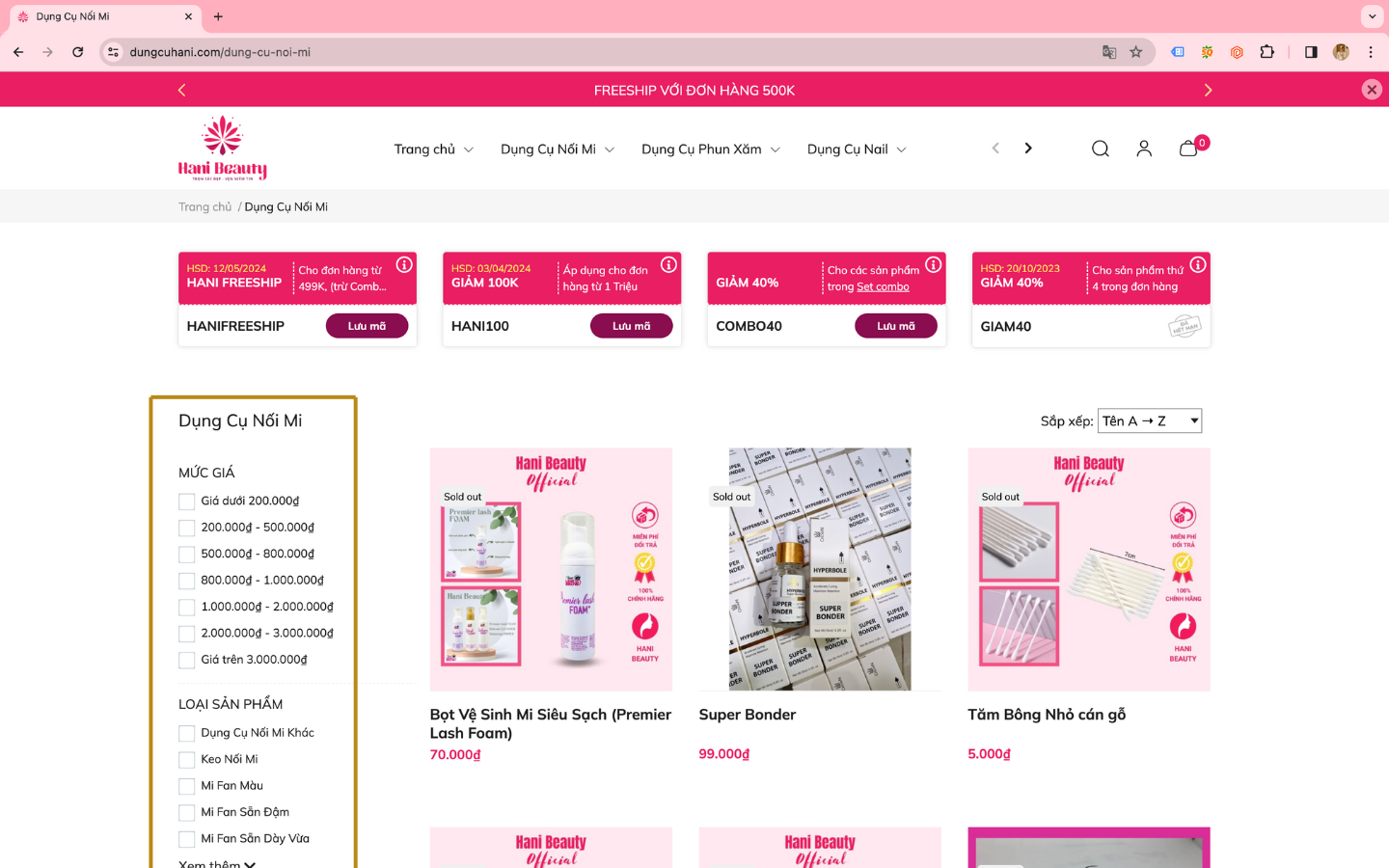 Hướng Dẫn Mua Hàng Trên Website dungcuhani.com Bước 2
