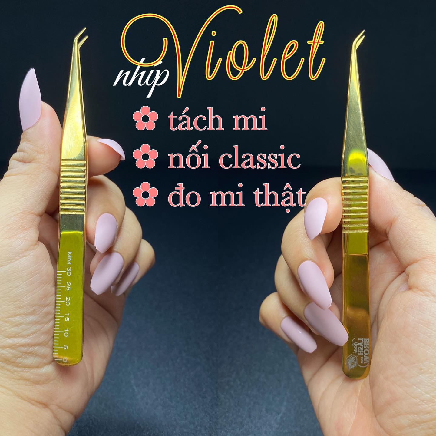 Nhíp nối mi đa năng Violet