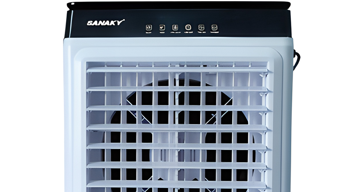 Bảng điều khiển máy làm mát không khí Sanaky VH5500AR là nút nhấn