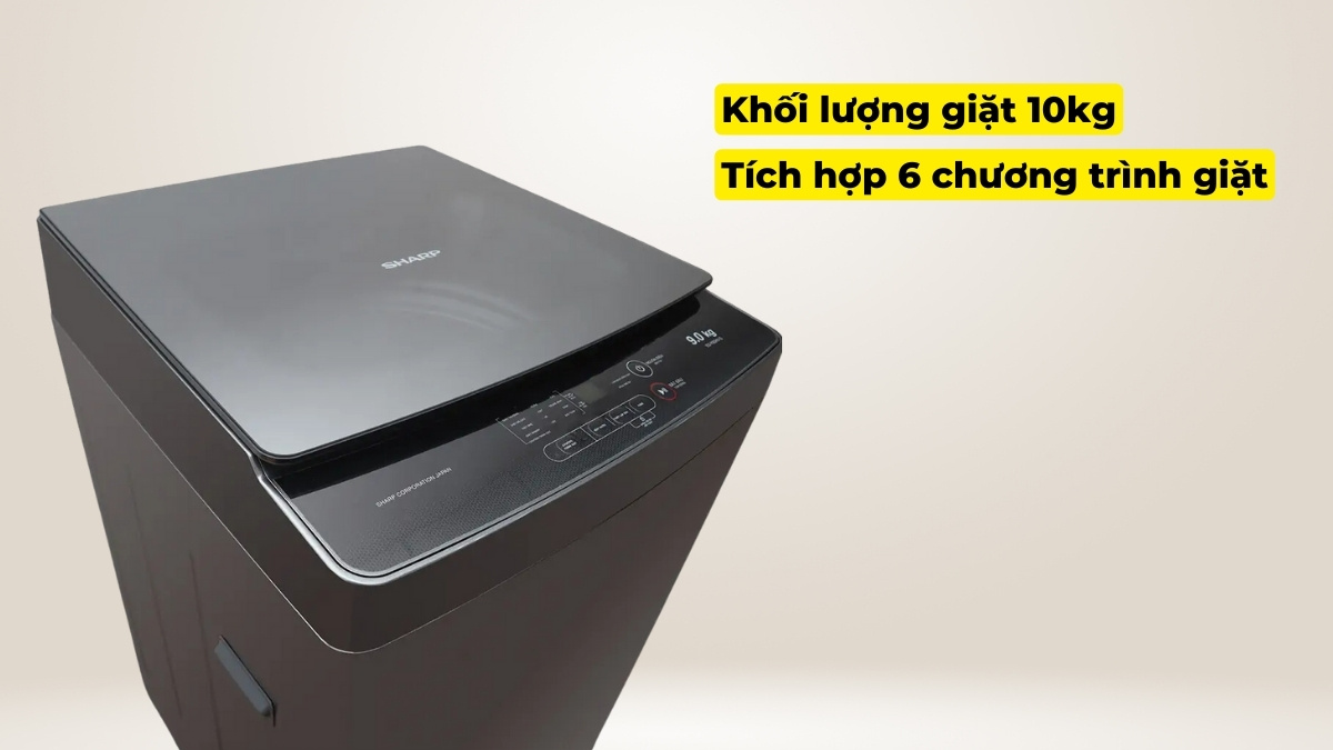 Máy giặt Sharp 10 Kg ES-Y100HV-S