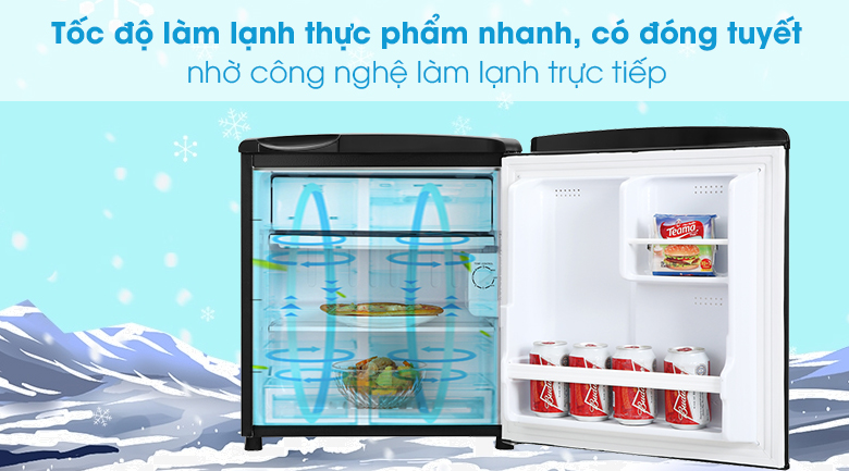 Tủ lạnh Aqua 50 lít AQR-D59FA (BS)