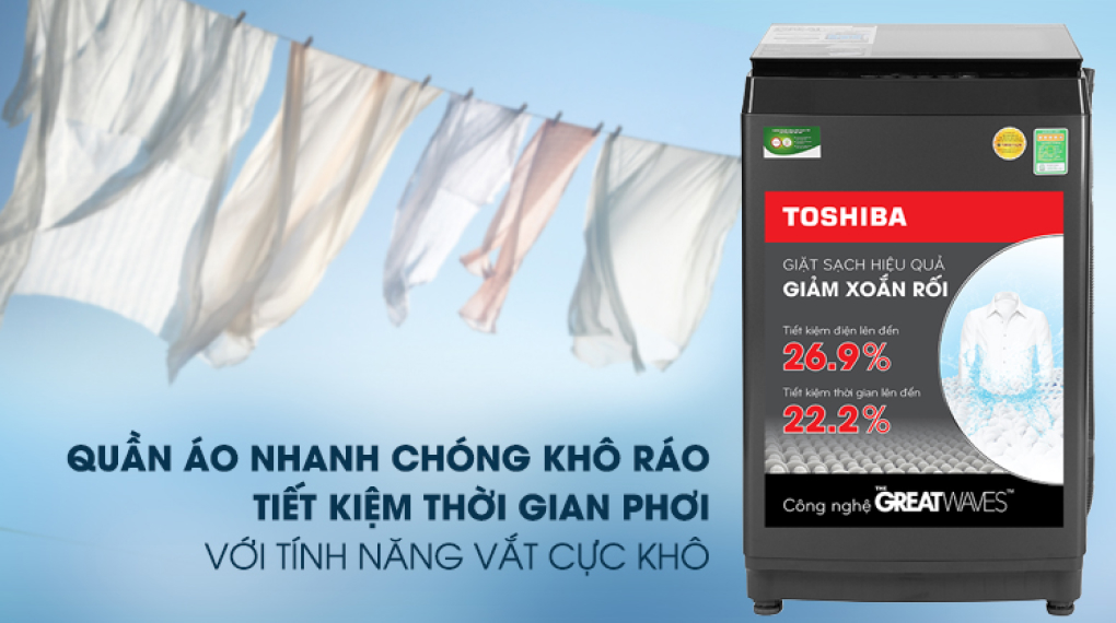 Máy Giặt Toshiba Inverter 9 Kg AW-DK1000FV (KK)