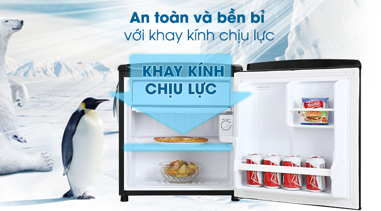 Tủ lạnh Aqua 50 lít AQR-D59FA (BS)