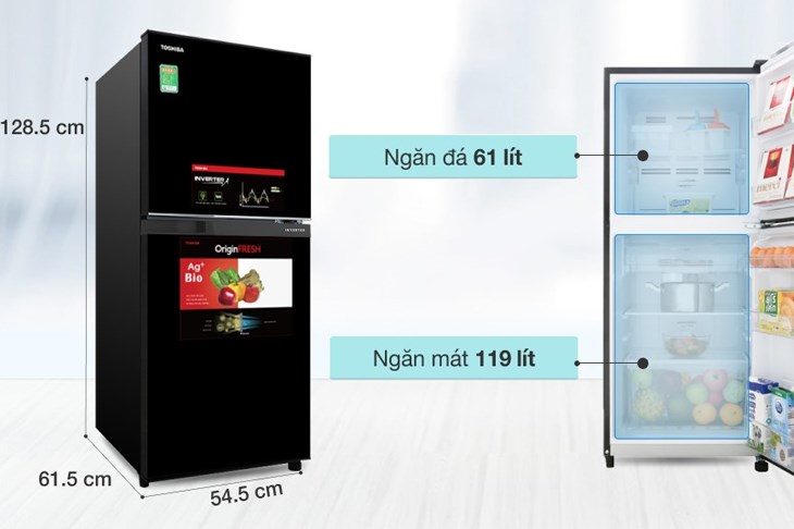 Tủ lạnh Toshiba Inverter 180 lít GR-B22VU UKG