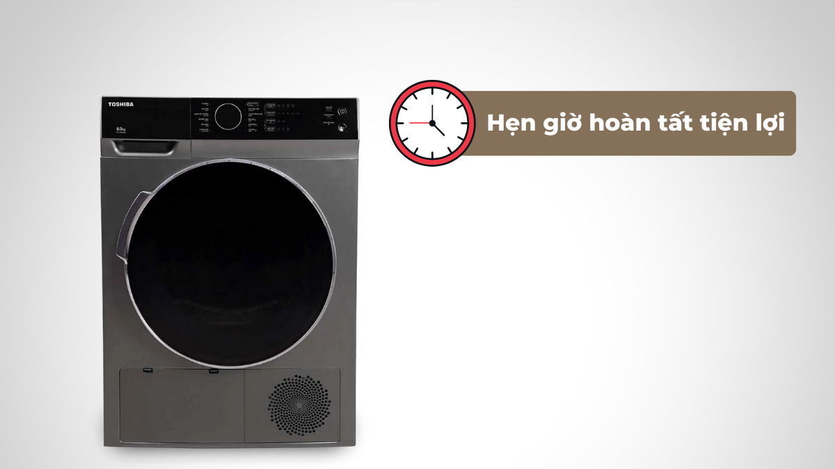 Chức năng hẹn giờ hoàn tất mang đến nhiều tiện lợi cho người dùng