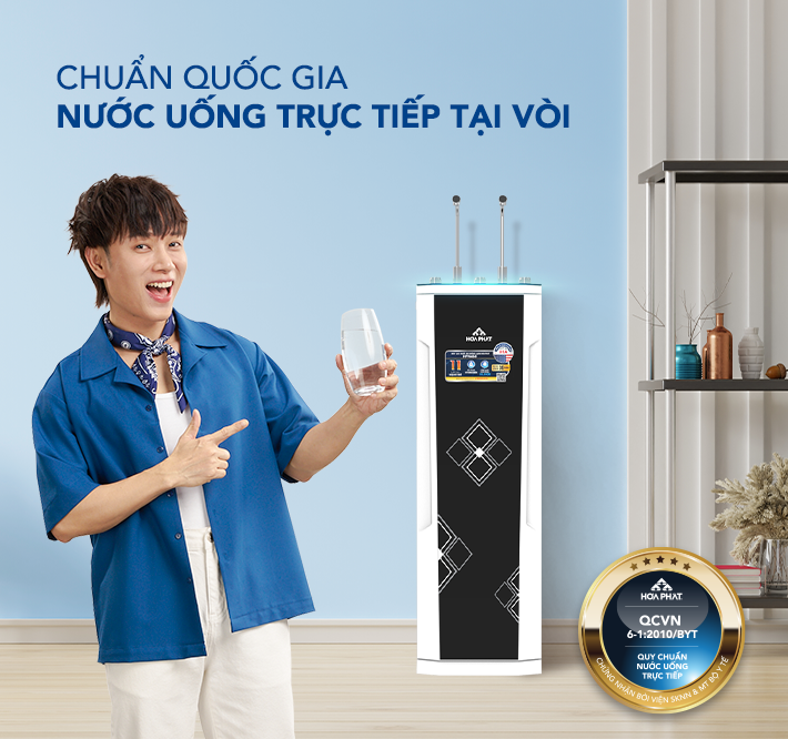 Máy lọc nước RO nóng nguội lạnh Hòa Phát HPN668