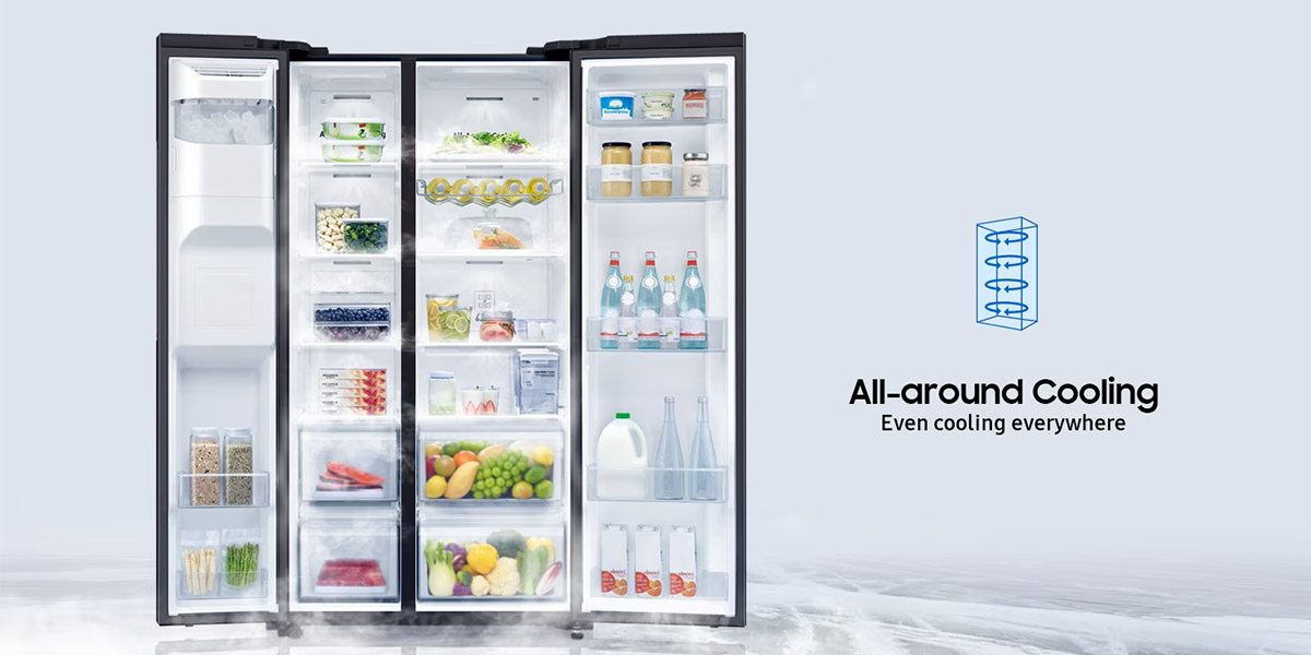 Công nghệ làm lạnh vòm All-around Cooling trên Tủ Lạnh Samsung Inverter 635 Lít RS64R53012C/SV
