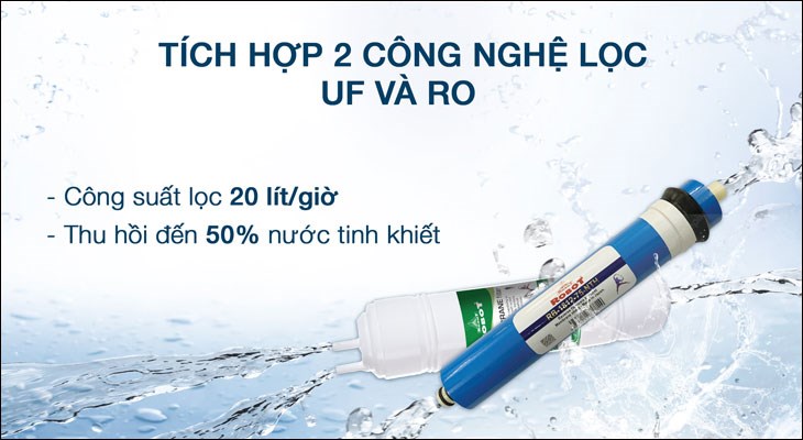 Máy lọc nước RO nóng nguội lạnh Robot GRAND-X9WKUR 9 lõi