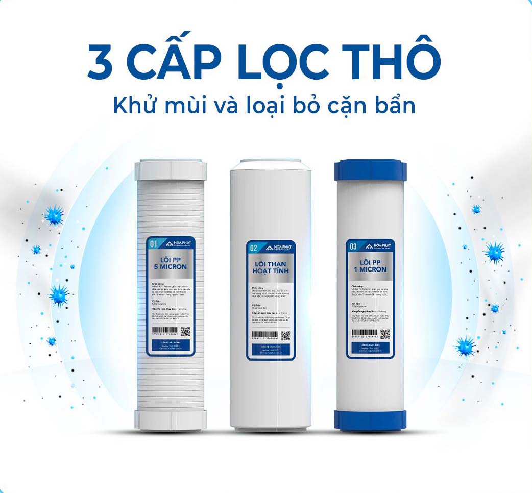 Máy lọc nước RO nóng nguội lạnh Hòa Phát HPN668