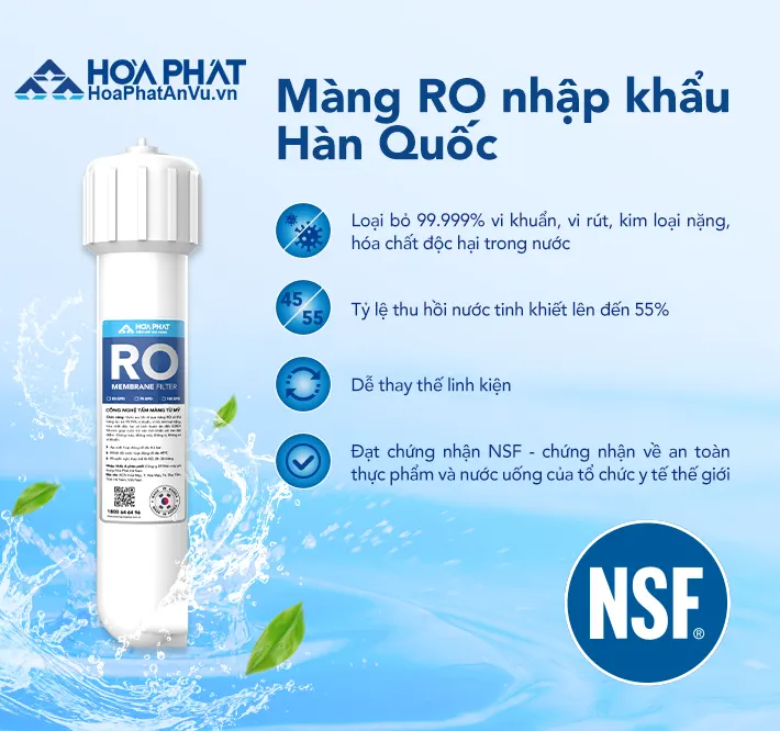 Máy lọc nước RO tủ đứng Hòa Phát HPR528