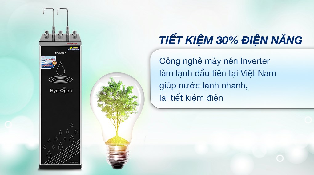 Máy lọc nước RO nóng nguội lạnh Sanaky Inverter VH102HP3 11 lõi
