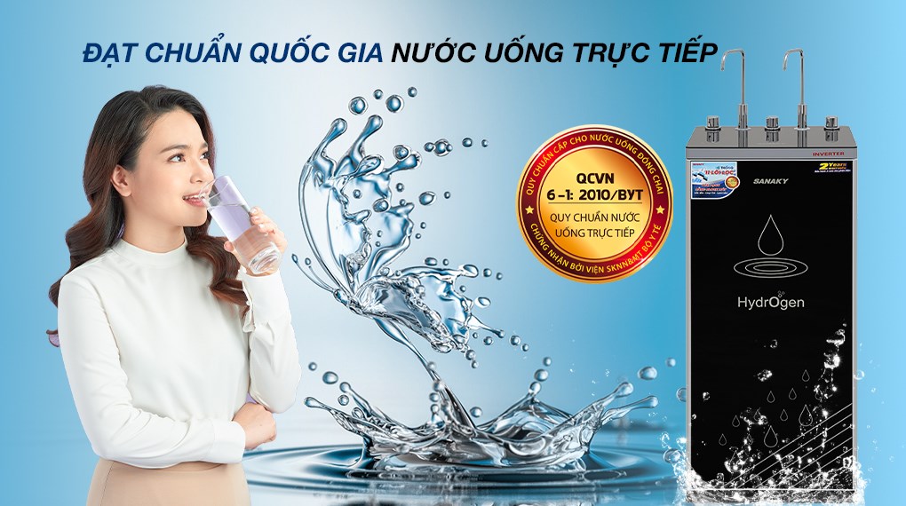 Máy lọc nước RO nóng nguội lạnh Sanaky Inverter VH-202HY3 11 lõi