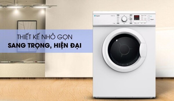 Máy sấy Casper có thiết kế nhỏ gọn, sang trọng