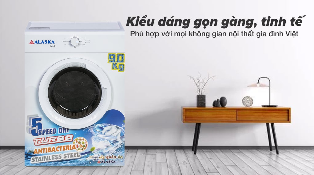 Máy Sấy Quần Áo 9 Kg Alaska S90