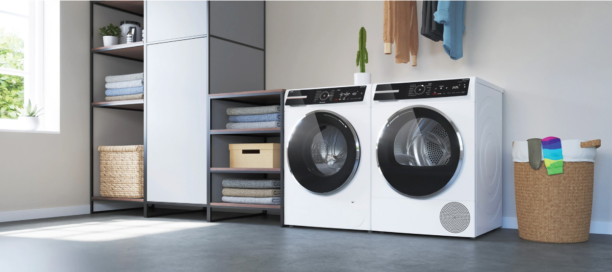 Máy sấy Bosch sở hữu thiết kế hiện đại, mạnh mẽ