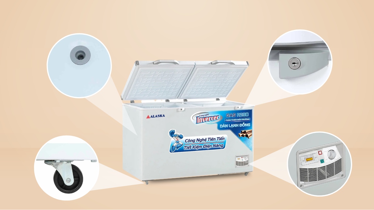 Các tiện ích trên tủ đông Alaska