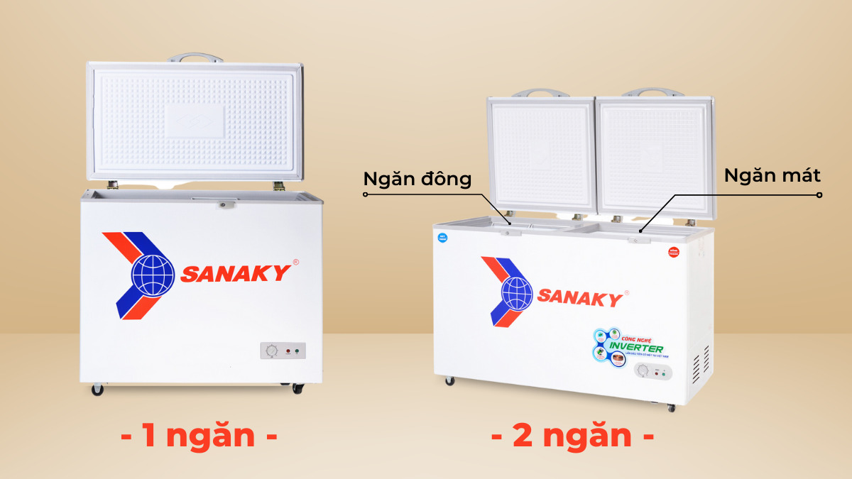 Tủ đông 1 ngăn và 2 ngăn