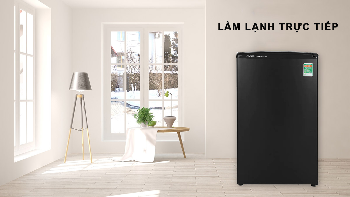 Tủ Lạnh Aqua 90 Lít AQR-D99FA (BS) có cơ chế làm lạnh trực tiếp