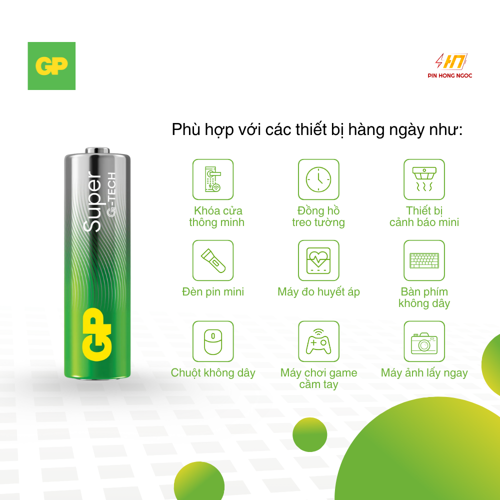 Pin AA GP Super Alkaline - mặt sau