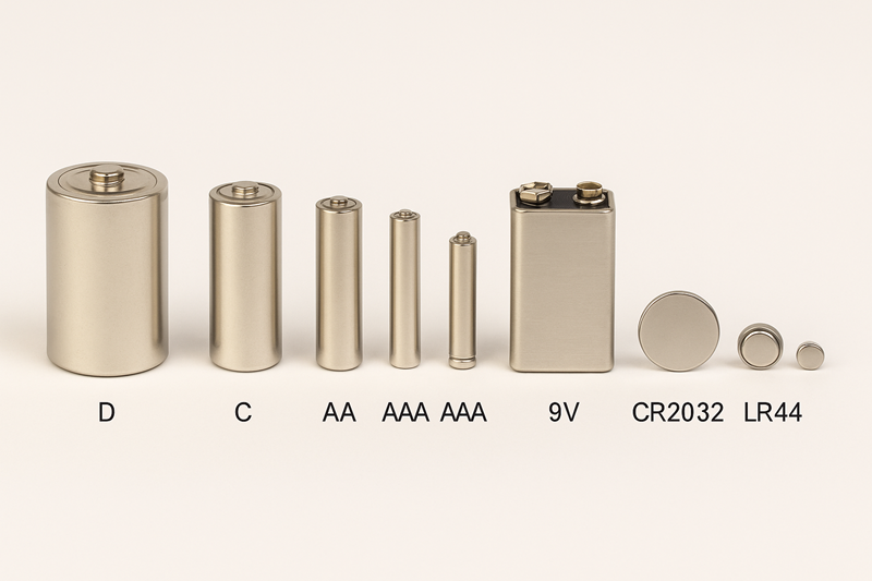 Kích thước các loại pin phổ biến So sánh các loại pin AA AAA 9V