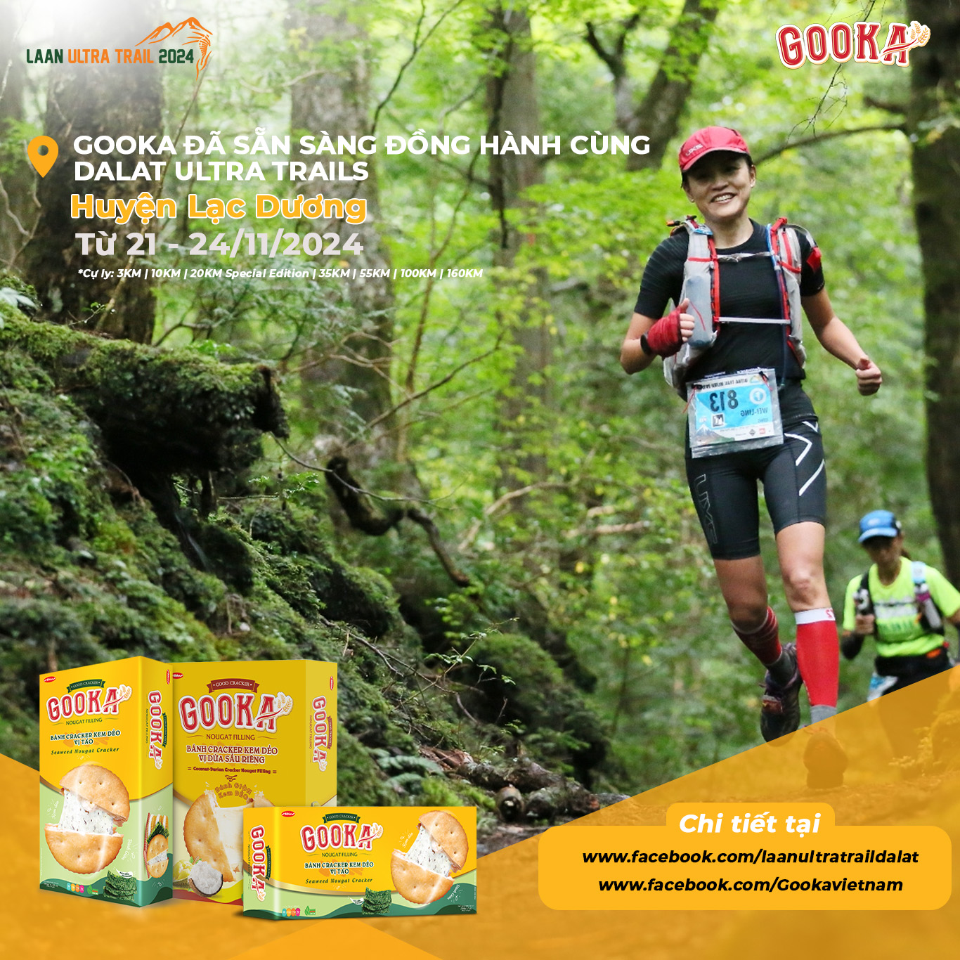 Bánh Quy Gooka hân hạnh đồng hành cùng LAAN Ultra Trail 2024