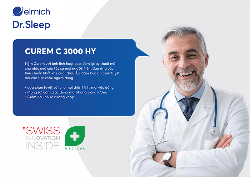 Nệm Curem C 3000 HY – kiệt tác cho giấc ngủ thật thư giãn, nâng đỡ hoàn hảo mọi vóc dáng