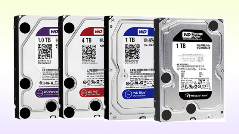 Ổ cứng WD HDD được chia theo các màu