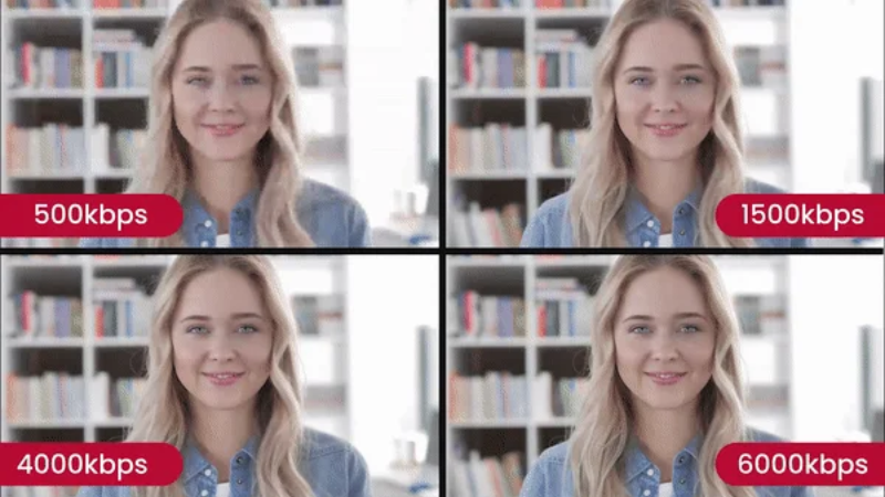 Bitrate càng cao, hình ảnh càng sắc nét