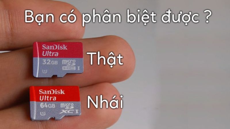 Phân biệt kỹ thẻ nhớ thật giả