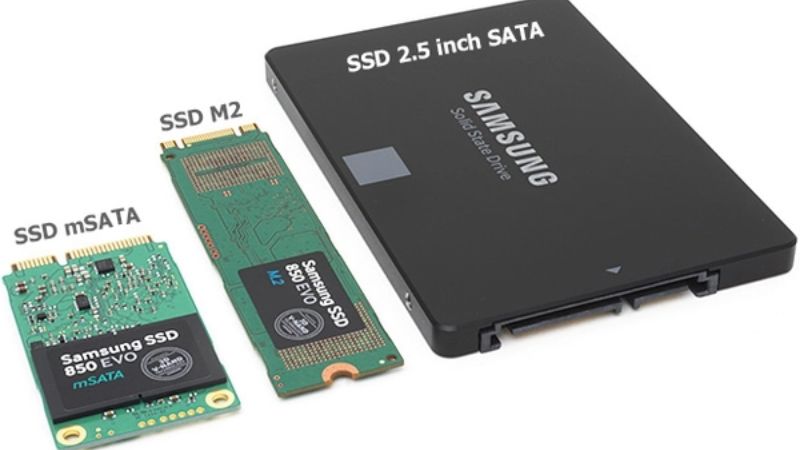 Ổ cứng SSD mSATA, SSD M2 và SSD 2.5 inch