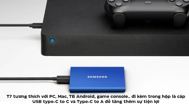 Ổ cứng di động SSD Samsung T7 Portable 500GB 1050MB/s MU-PC500H/WW