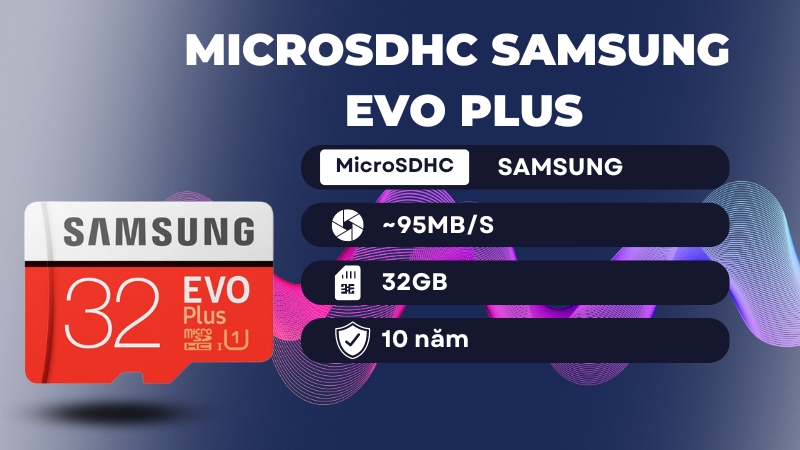 Thẻ nhớ MicroSDHC Samsung EVO Plus U1 32GB 95MB/s MB-MC32GA/APC