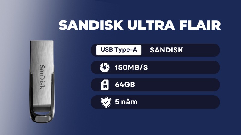 USB 3.0 SanDisk Ultra Flair SDCZ73 64GB 150MB/s SDCZ73-064G-G46