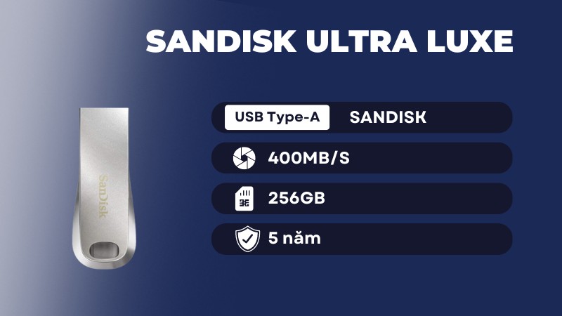 USB 3.2 Gen 1 SanDisk Ultra Luxe SDCZ74 256GB 400MB/s SDCZ74-0256G-G46