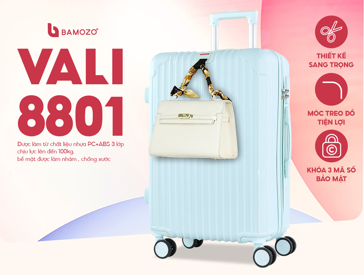 Tính năng nổi bật vali kéo du lịch Bamozo 8801