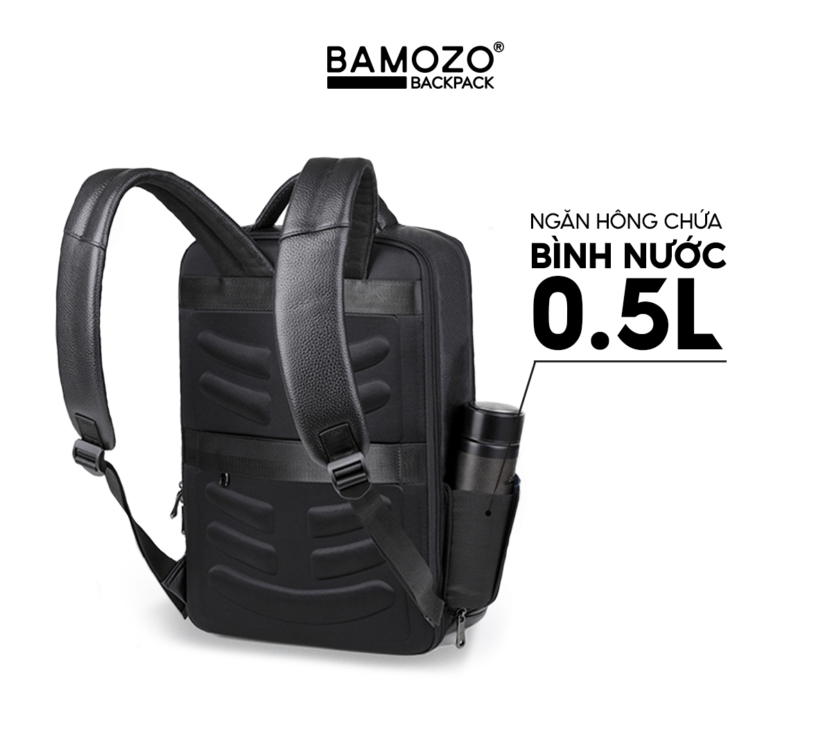 Balo da nam Bamozo BL07 chống nước chống xước
