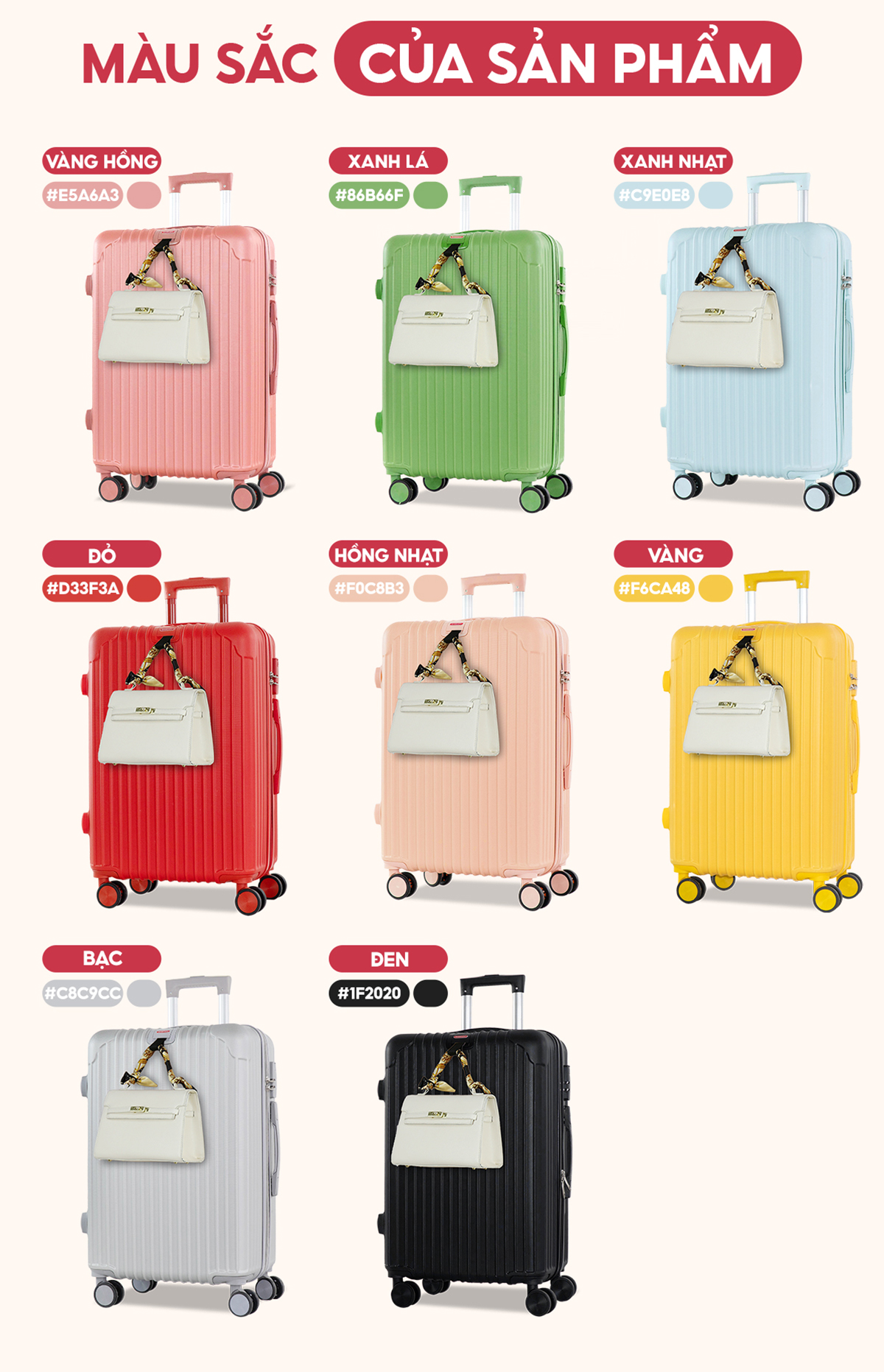 Tính năng nổi bật vali kéo du lịch Bamozo 8801