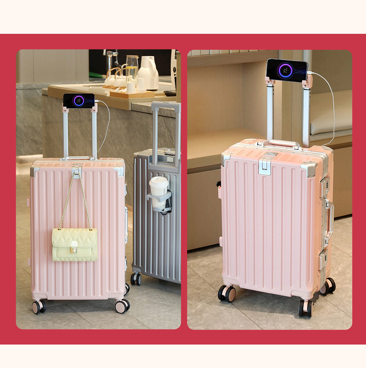 Thông tin chi tiết vali khung nhôm Bamozo 9066C Cao cấp