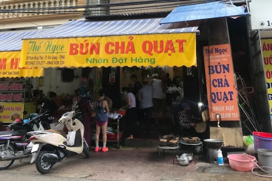 Quán bún chả quạt Ninh Bình